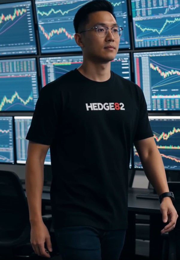 HEDGE82 Daily Trader T-shirt - 黑色